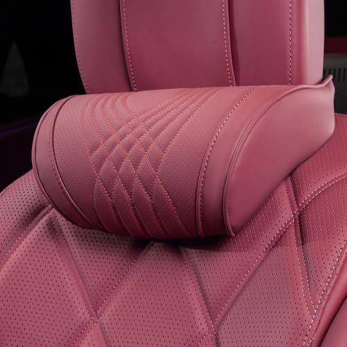 Seat Headrest Car Neck Pillow for Driving Memory Foam Red, 1 Pack