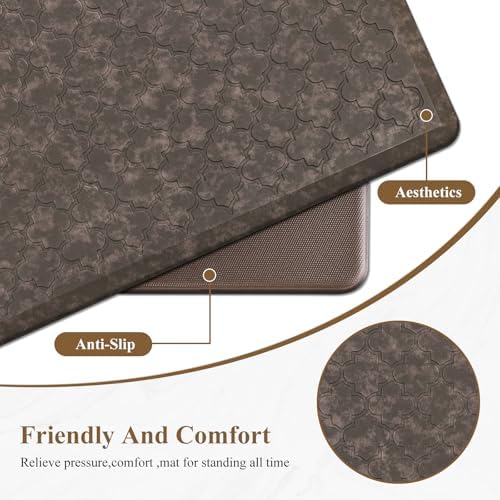 HEBE Anti Fatigue Kitchen Mats for Floor 20"x60", Cushioned Standing Mat