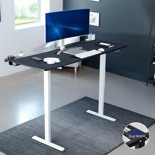 VIVO Black 71 x 30 in Standing Desk, DESK-KIT-E2W-P3B-71