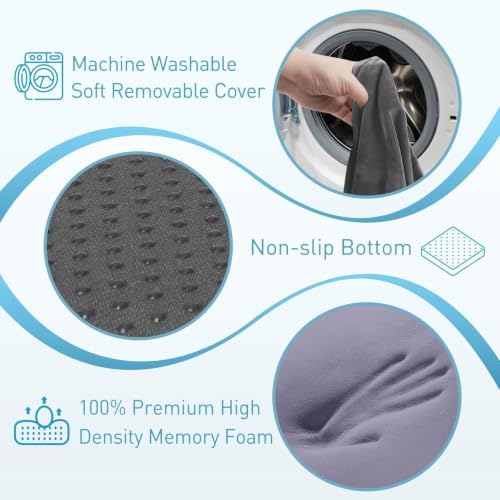 BlissTrends Extra Thick Seat Cushion for Office Chair & Car Seat, LightGrey