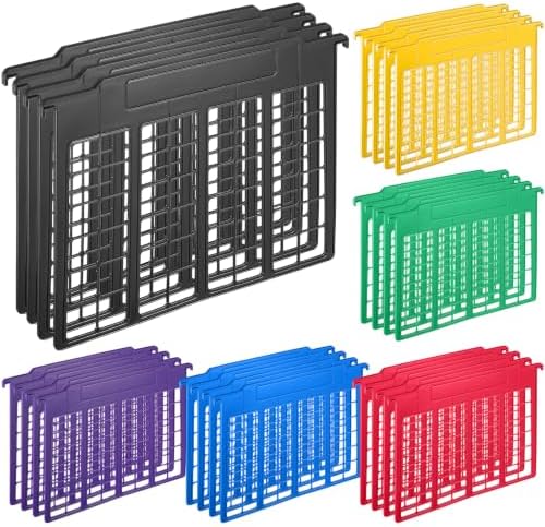 Watersay 24 Pack File Cabinet Dividers 11 x 6 in, Multicolor