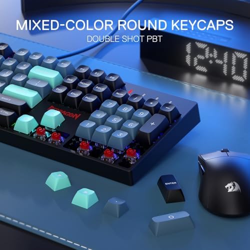 Redragon K582 SE Wired RGB Mechanical Gaming Keyboard, 104-Key, PBT Keycaps