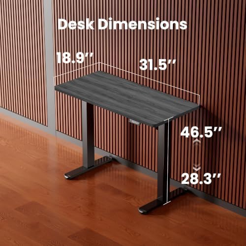 ErGear Height Adjustable Electric Standing Desk, 32 x 19 Inches Sit Stand up Desk, Memory Computer Home Office Desk, Grey