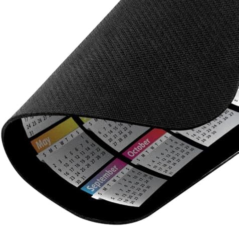 WIRESTER Non-Slip Rectangle Mousepad, Year 2027 Calendar Mouse Pad for Home, Office and Gaming Desk