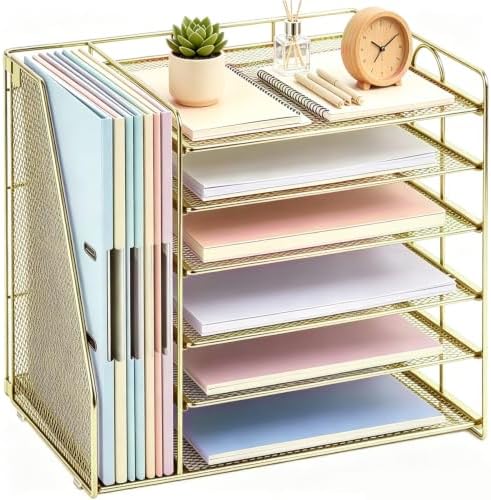 gianotter 6-Tier Paper Organizer With Magazine Holder