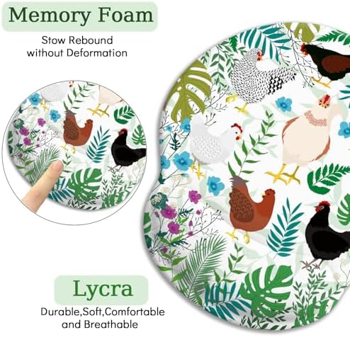 LIMKRIAN Ergonomic Mouse Pad with Wrist Rest, Chicken Mouse Pad for Women