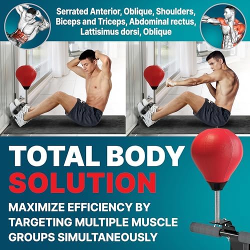 GLACIAL Doorway Sit Up Bar with Punching Bag, Ab & Upper Body Workout