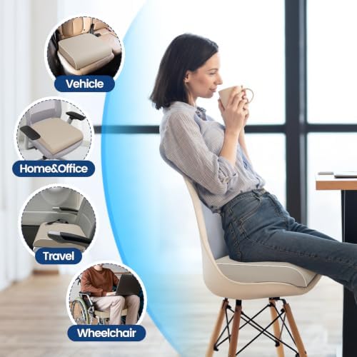 SweetSlubr Seat Cushion, Chair Pad, Memory Foam Tailbone Pain Relief
