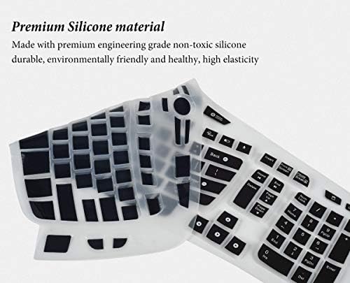 Keyboard Cover Skin for Logitech MK570 K350 MK550 Wireless Wave Keyboard, Ultra Thin Silicone Logitech MK570 Keyboard Protector-Black