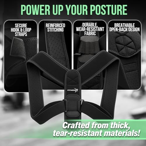 Posture Corrector for Women and Men – Adjustable Back Brace Posture Corrector & Upper Back Support – Back Straightener Posture Brace for Shoulder, Neck & Back Pain Relief – Comfortable Back Posture Corrector