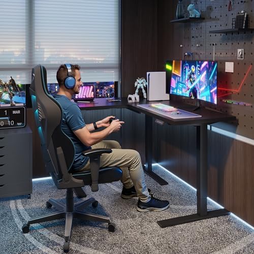 SANODESK 63Inch L-Shaped Electric Standing Desk Motorized Corner Desk