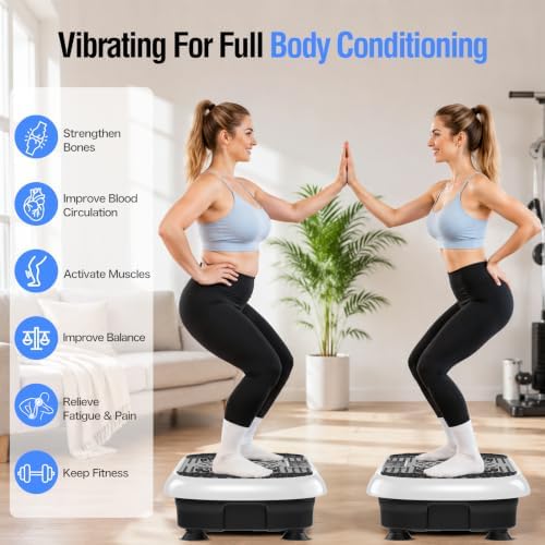 Vibration Plate Exercise Machine with 200 Speeds & 10 Presets