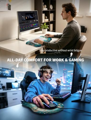 Ergonomic Keyboard Stand and Mouse Pad Set, Memory Foam Wrist Support