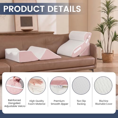 WSOFRALC 5PCS Orthopedic Wedge Pillow Set for After Surgery