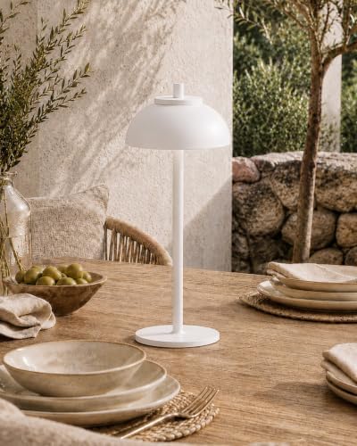 White Cordless Table Lamps, Rechargeable LED Touch Lamp, 2 Pack