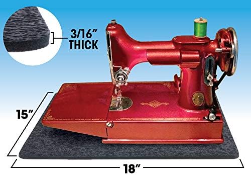 Stay-In-Place Machine Mat - 15" x 18" - Calms Vibration and Dampens Noise