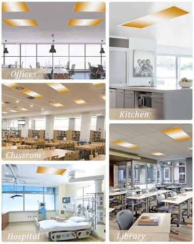Orange Magnetic Fluorescent Light Covers for Ceiling Lights 2 x 4 Feet,White Geometric Country French Farmhouse Stripe Office Classroom Kitchen Drop Ceiling Light Covers Lighting Filters Shade 3 Packs