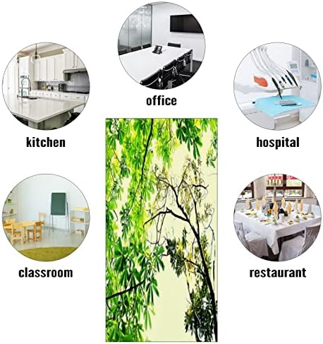 Fluorescent Light Cover Decorative Ceiling Light Filters,Branch Leaves Pattern,for Classroom Office Hospitals Home Ceiling Decorative,2ft x 4ft,Green