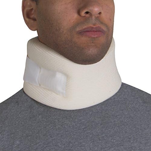 OTC Cervical Collar, Soft Contour Foam, Neck Support Brace, White Wide 3.5" Depth, X-Large