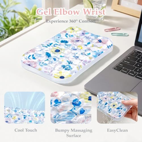 Ospelelf Gel Elbow Rest Pad, Ergonomic Arm Support for Desk, Daisy