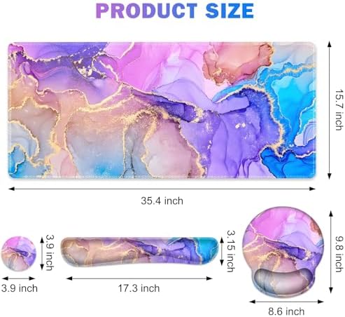 Gaming Mouse Pad, 4in1 XXL Mousepad Large Desk Mat, Cute Desk Pad Protector