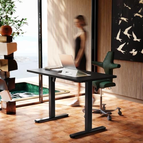 HUANUO 40x24 Inch Electric Standing Desk, Height Adjustable, Black