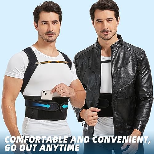 Back Brace Posture Corrector for Men and Women, Adjustable Back Straightener Support Belt Improve Posture, Back Neck Shoulder Supports for Pain Relief- Scoliosis, Hunchback Corrector （XXL