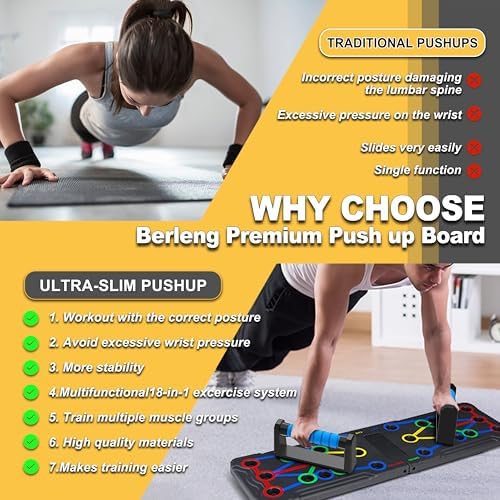 Push Up Board,Foldable Pushup Board for Man,Portable 30 in 1 Push Up Bar