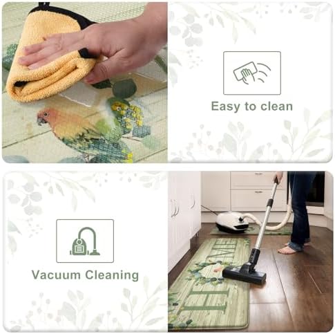 KIMODE Kitchen Mats for Floor Cushioned Anti Fatigue 2PCS Kitchen Rugs