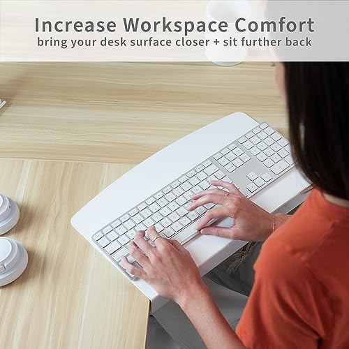 VIVO White 17 in Corner Desk Connector Platform, DESK-AC07SW