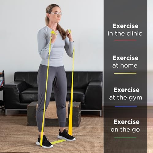 THERABAND Professional Resistance Band, Yellow Level 1 Light, 5 ft Exercise
