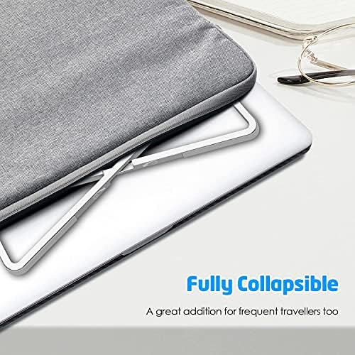 Laptop Stand for Desk - Foldable, Lightweight Aluminum Laptop Riser Holder, Portable Stand for 10-15.6” Laptops, Prevents Overheating with Non-Slip Rubbers, Travel-Friendly, Ergonomic Design