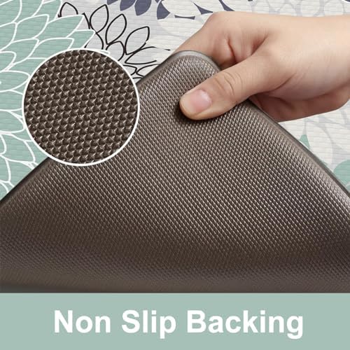 KIMODE Half Circle Kitchen Mats for Floor Cushioned Anti Fatigue Semi Round