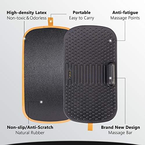 FEZIBO Standing Desk Mat with Anti Fatigue Bar
