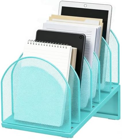 gianotter Desktop File Organizer with 5 Compartments
