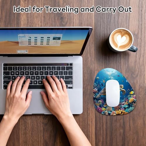 Water Drop Mouse Pad 7.3x8in Non-Slip for Laptop, Dream Marble
