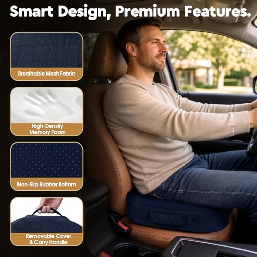 TushGuard Seat Cushion, Memory Foam Office Chair Cushion - Blue, XXX-Large