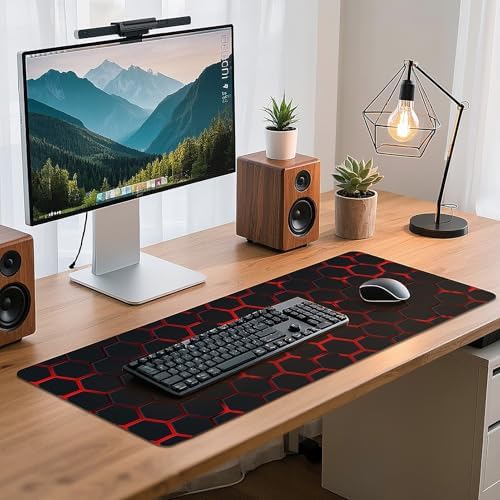 Mouse Pad Gaming - Desk Mat for Keyboard and Mouse - Large Mouse Pads for Desk, Gaming Mousepad with Non-Slip Base, Desks Pad (31.5" X 11.8") for Game, Office and Home