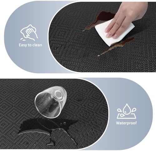 Kitchen Mat 2PCS Kitchen Rugs Cushioned Anti-Fatigue Rug Standing Desk Mat