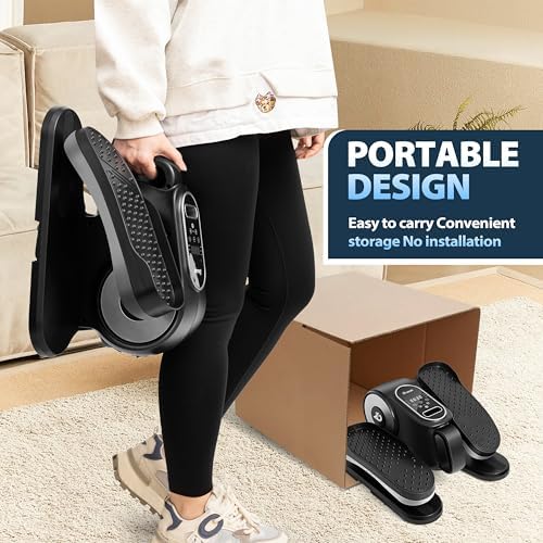 Under Desk Elliptical Machine with 12 Speed Levels for Whole Family