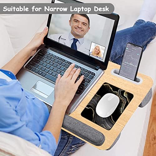 Dapesuom Small Mouse Pad, 6 x 8 Inch Thick Rubber Premium-Textured Non-Slip Portable & Washable Mini Mouse Mat for Women Men Wireless Laptops Keyboard Tray Gaming Computer Office Travel, Black Marble