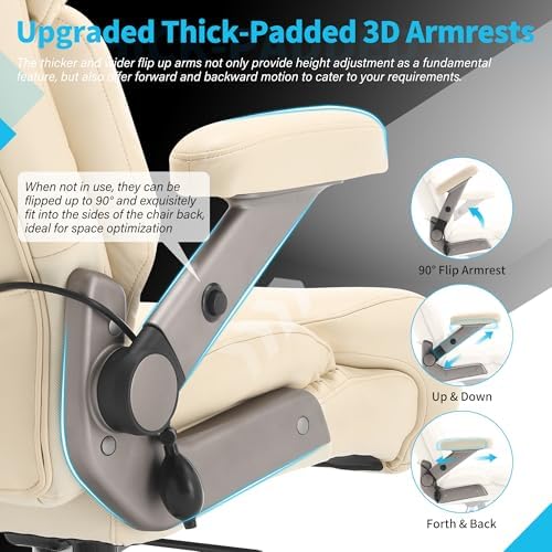 Big and Tall Office Chair 700lbs, Ergonomic High Back Computer Desk Chair