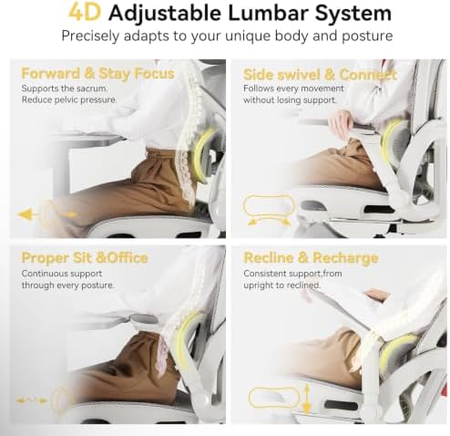 SIHOO B300 Pro Ergonomic Office Chair with Footrest, 4D Lumbar Support