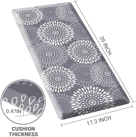 Kitchen Mat Water-Resistant Kitchen Rugs Cushioned Anti-Fatigue Floor Mat