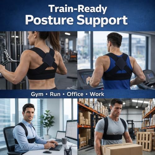 Posture Corrector for Men - Lightweight Upper Back Brace Posture Corrector for Neck Shoulder & Back Pain Relief Under Clothes - Invisible Shoulder Support Brace Improve Posture Correct Hunchback Slouching