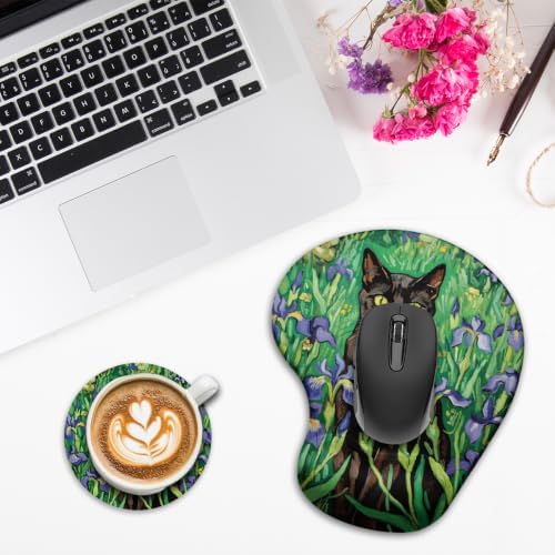 iRudyard 2Pcs Rubber Coasters Mouse Pad Wrist Support Pu Anti Scratch Scald