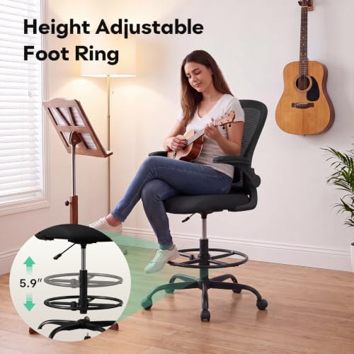 Ergonomic Drafting Chair, Tall Office Chair for Standing Desk