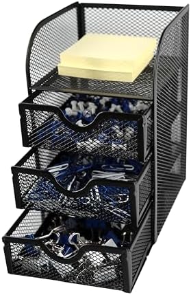 Huron Desktop Mini 3-Drawer Supplies Organizer (1/4/24/96) (24 pc)