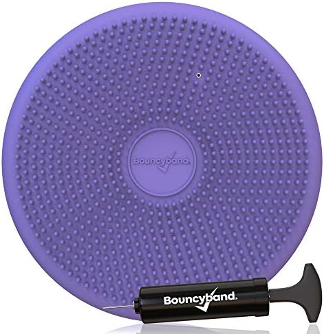 Bouncyband – Wiggle Seat – Purple, 13” D – Large Sensory Cushion for Kids Ages 6-18+ – Promotes Active Learning, Improves Student Productivity, Includes Easy-Inflation Pump (Pack of 2)