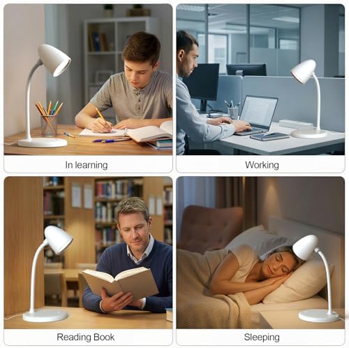 New LED Desk Lamp for Home Office,3 Colors Dimmable Table Lamp